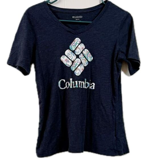 Columbia Dark Blue Graphic Tee - Picture 1 of 9